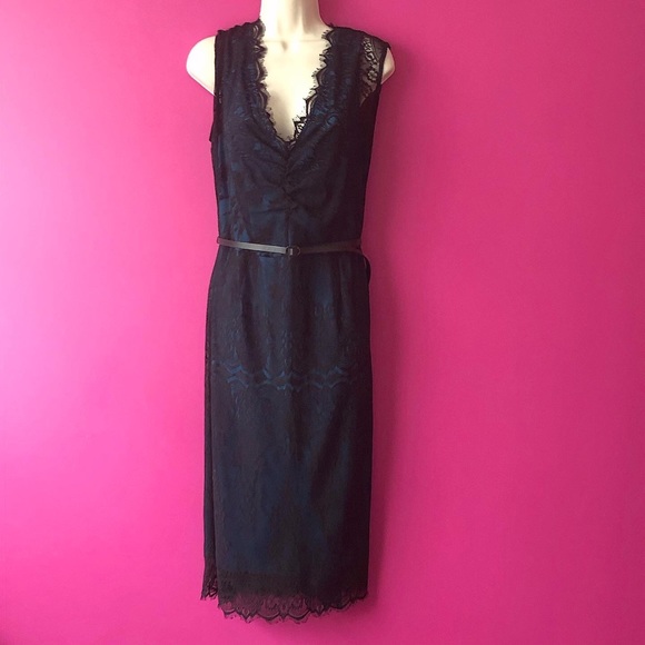 Lane Bryant Dresses & Skirts - Lane Bryant Dress Black Blue Lace Mesh - 18